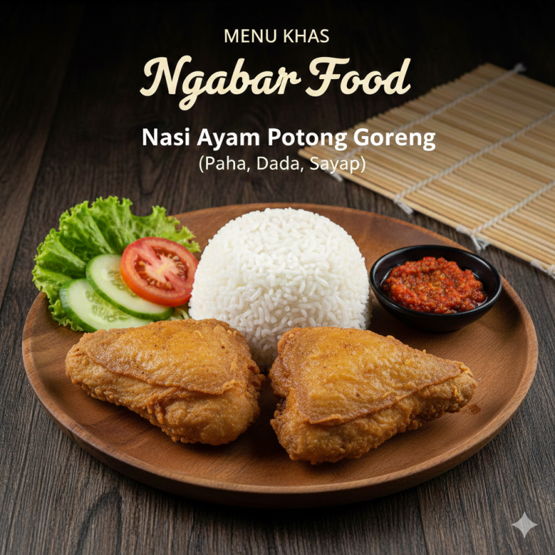 Nasi Ayam Goreng Potong