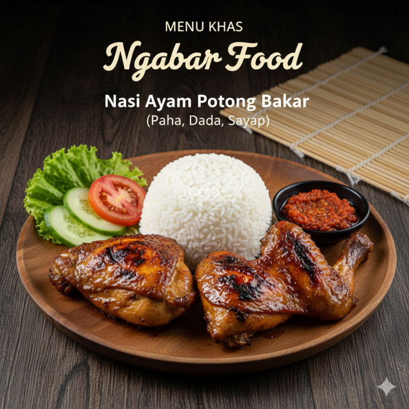 Nasi Ayam Bakar Potong